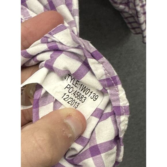 Vineyard Vines Whale Shirt Mens Size Small Long Sleeve Purple Plaid Pastel S - Picture 7 of 7